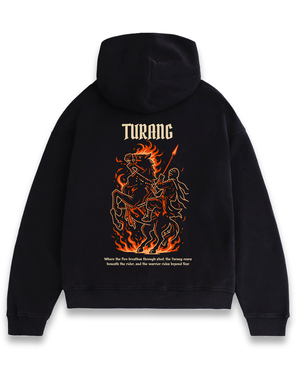 Turang Fire Themed hoodie (Black)