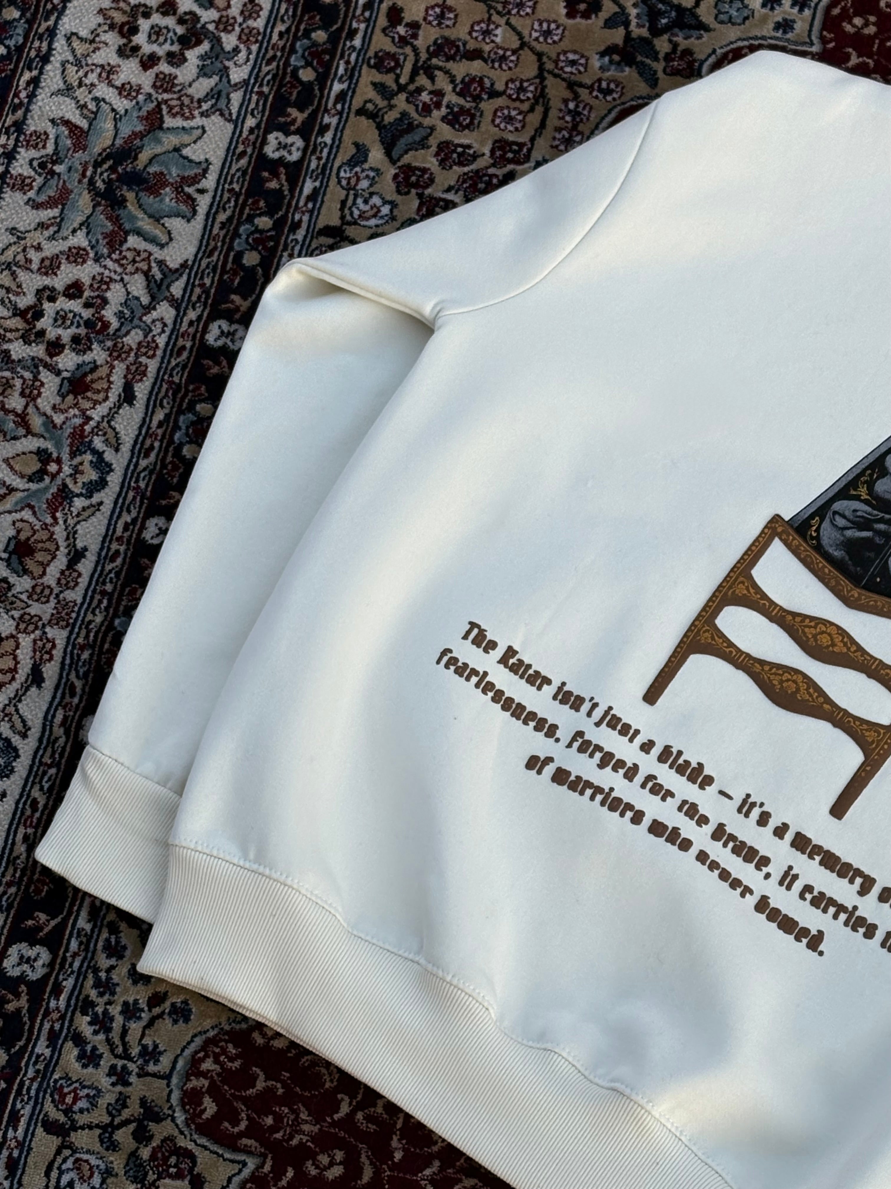 Kataar embroidery Sweatshirt (Beige)